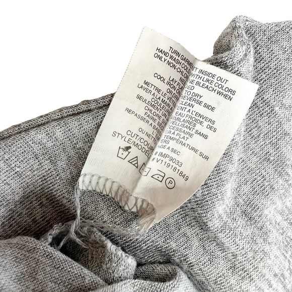 Vince gray v-neck long-sleeve tee t-shirt small - Picture 15 of 15